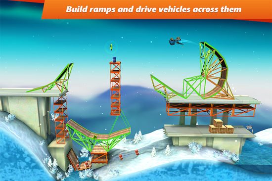 Bridge constructor: Stunt (Конструктор мостов: Трюк) скачать на планшет бесплатно