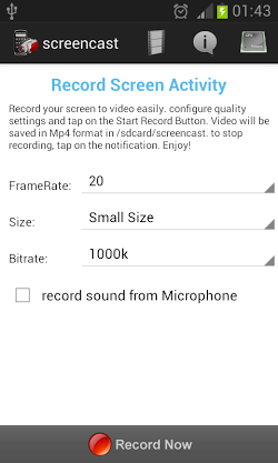 ScreenCast Recorder скачать на андроид планшет бесплатно