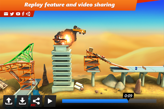 Bridge constructor: Stunt (Конструктор мостов: Трюк) картинки из игры